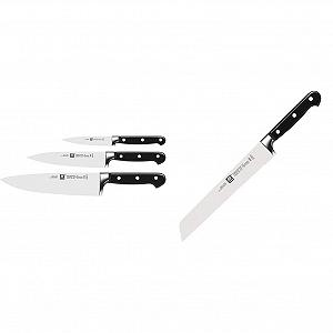 Набор Ножей Zwilling Professional S: Нож для Очистки/Украшения, Нож для Мяса, Нож Шеф-Повара, Нож для Хлеба, Длина Лезвия: 20 см, Лезвие с Зазубринами - Фото 1