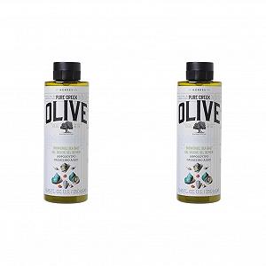 Гель для душа KORRES Olive Sea Salt увлажняющий с оливковым маслом Extra Virgin веганский 250 мл 2 шт. в упаковке - Фото 1