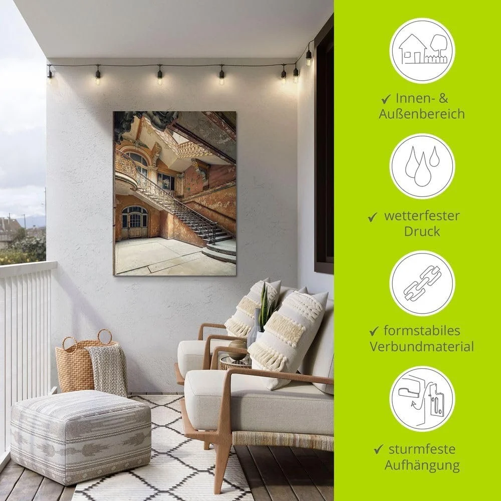 Картина настінна ARTland Architecture Ruins Staircase Алюміній, фото №2 Картина настінна ARTland Architecture Ruins Staircase Алюміній, фото №2