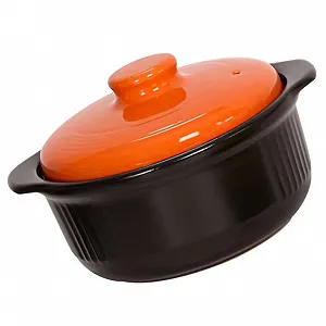 Кастрюля Amosfun Керамическая антипригарная с крышкой Малая для супов и тушения - Фото 1