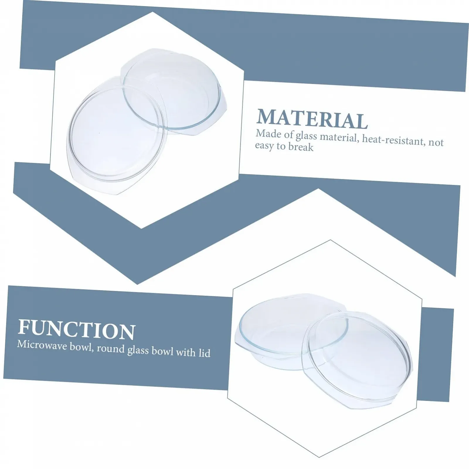 Скляна форма для запікання Luxshiny з кришкою для мікрохвильової печі та духовки, фото №4