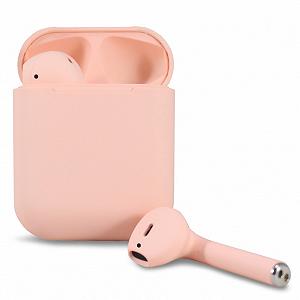 Беспроводные блютуз наушники i12 TWS с боксом для зарядки Pink Bluetooth гарнитура - Фото 1