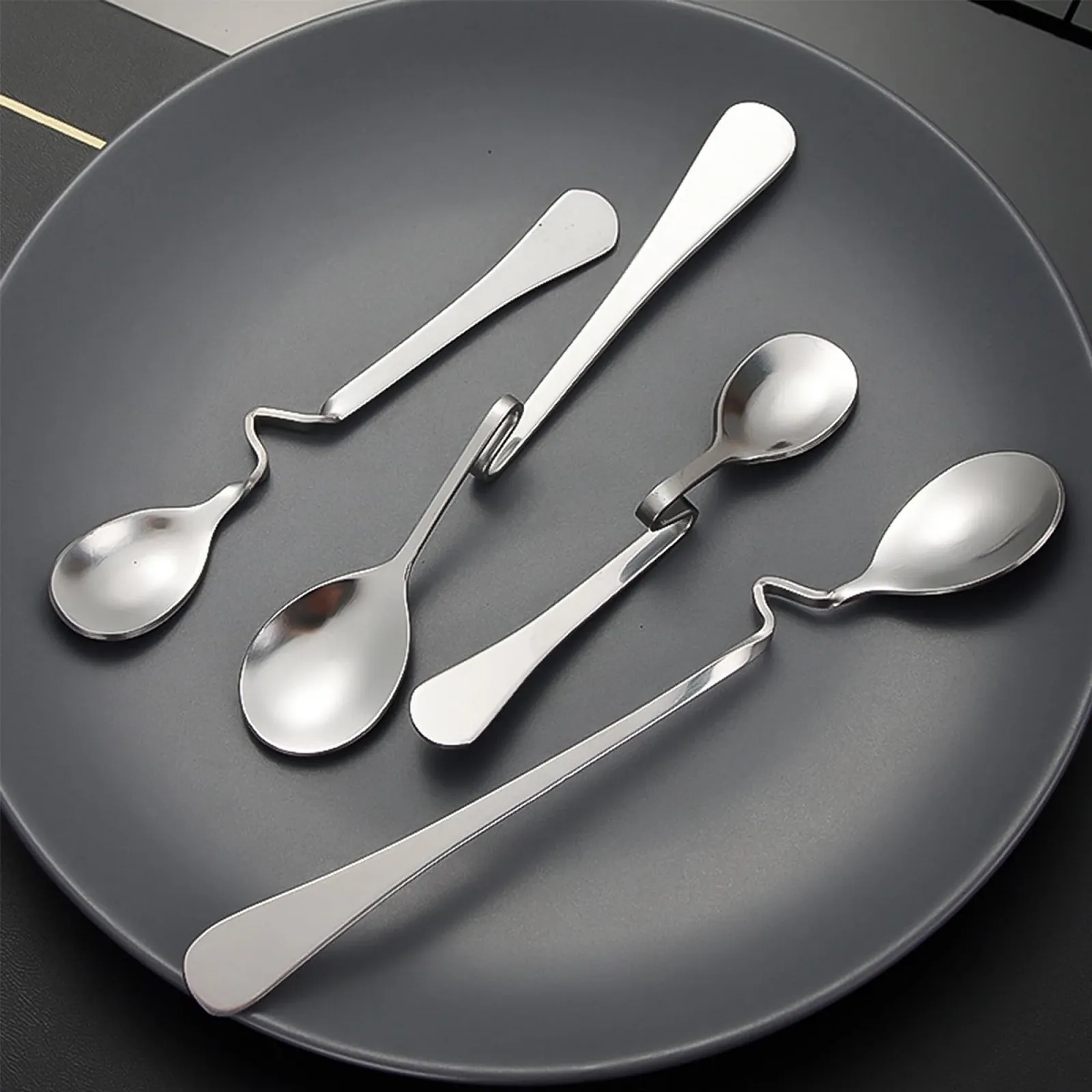 Ложка для меду ZAHD Набір з 4 шт, нержавіюча сталь, довга ручка, фото №3