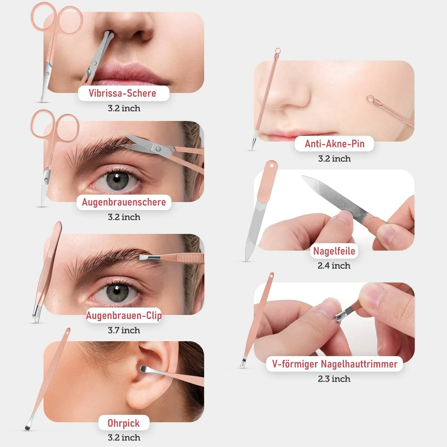 Набор для маникюра Akake, инструменты для ногтей 18 в 1 с роскошным дорожным футляром для мужчин и женщин, фото №5 Набор для маникюра Akake, инструменты для ногтей 18 в 1 с роскошным дорожным футляром для мужчин и женщин, фото №5