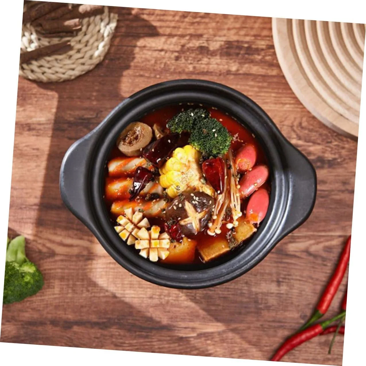 Кастрюля-жаровня VALICLUD керамическая с крышкой термостойкая, фото №6