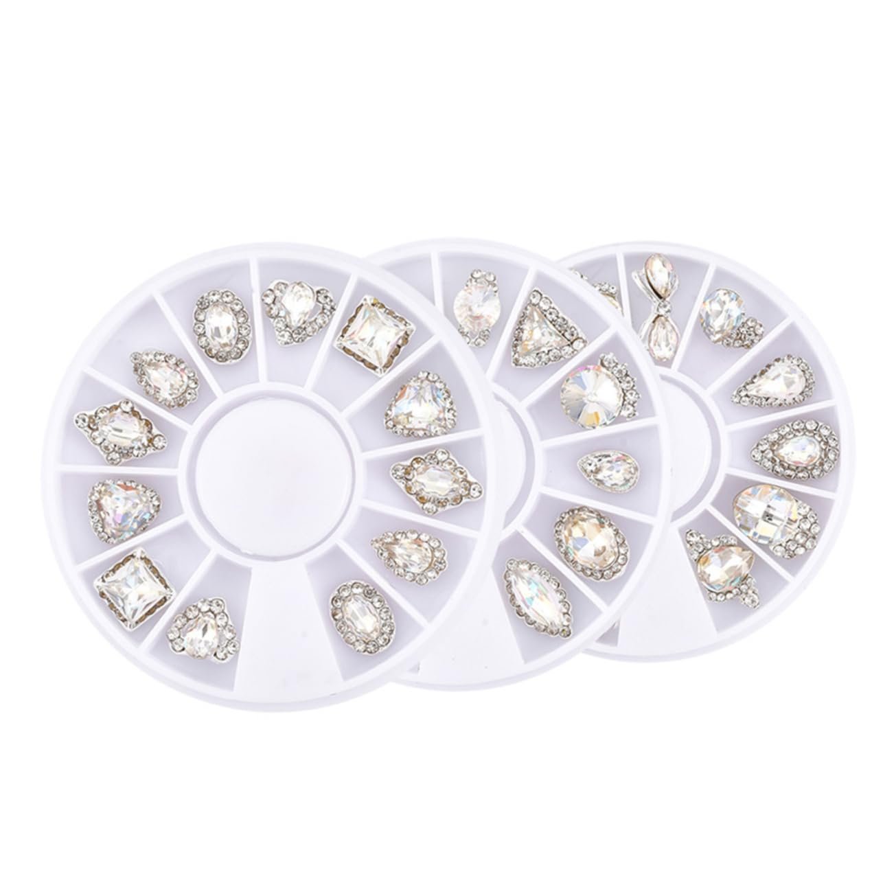 Стразы Healvian для ногтей, 2 коробки, блестящие, 12 сеток, инструмент для поворотного стола, украшения для страз для натуральных/акриловых ногтей, фото №2