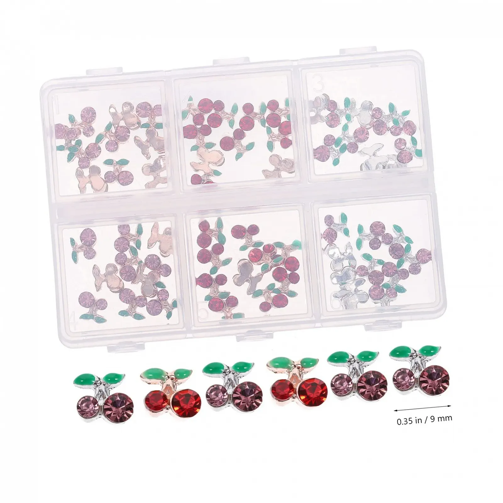 Украшения для ногтей LALAFINA Фрукты Акрил DIY Камни Декоративные диски Роскошные кристаллы Наклейки для маникюра Вишня Фрукты, 60 шт, фото №6 Украшения для ногтей LALAFINA Фрукты Акрил DIY Камни Декоративные диски Роскошные кристаллы Наклейки для маникюра Вишня Фрукты, 60 шт, фото №6