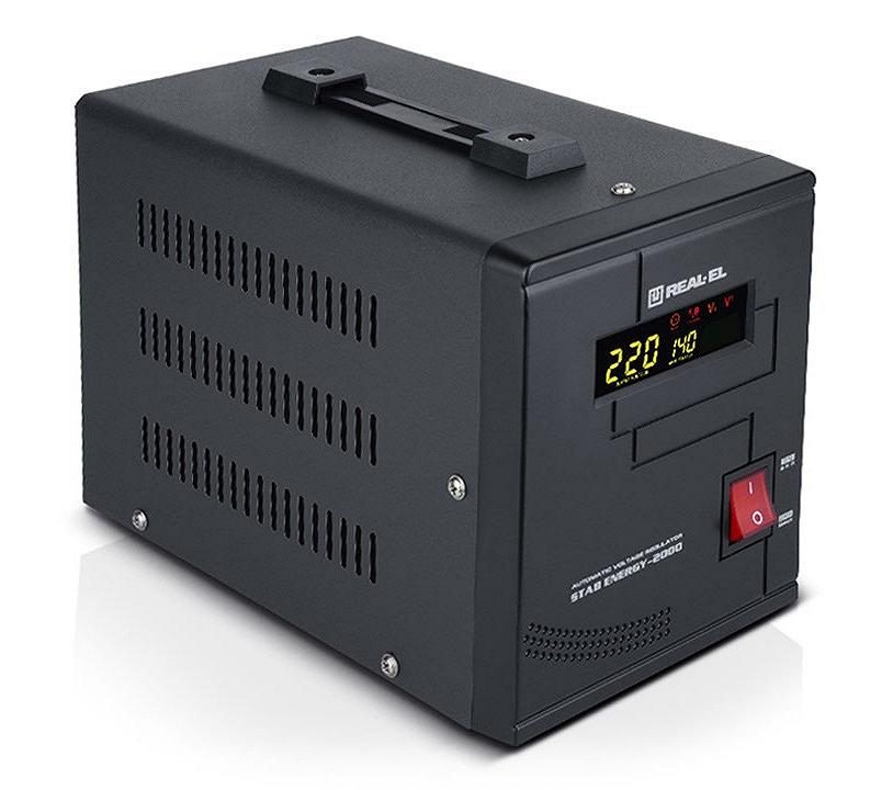 Стабілізатор REAL-EL Stab Energy-2000 Black, фото №3