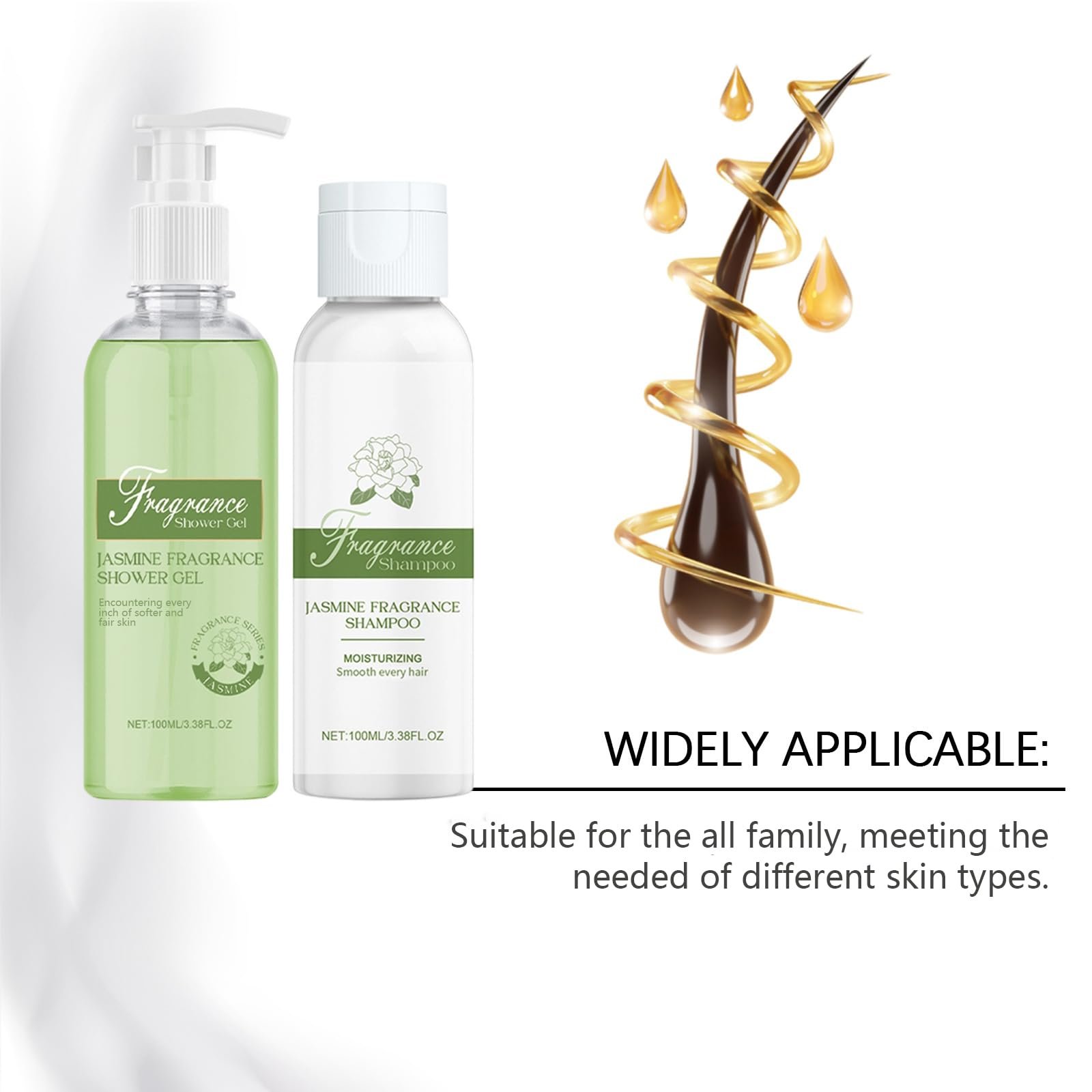 Гель для душу та шампунь 2-в-1 з ароматом жасмину освіжаючий (1 шт.), фото №4 Гель для душу та шампунь 2-в-1 з ароматом жасмину освіжаючий (1 шт.), фото №4