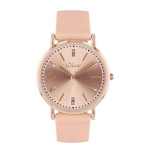 Женские наручные часы s.Oliver Кварцевые Аналоговые с силиконовым ремешком, 18,5 см - Фото 1