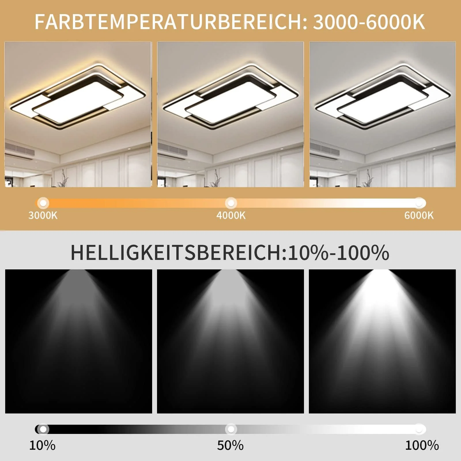 Світильник Style Home LED 150 Вт Змінний з Пультом ДУ Сучасний для Вітальні Спальні Дитячої Кімнати, фото №6