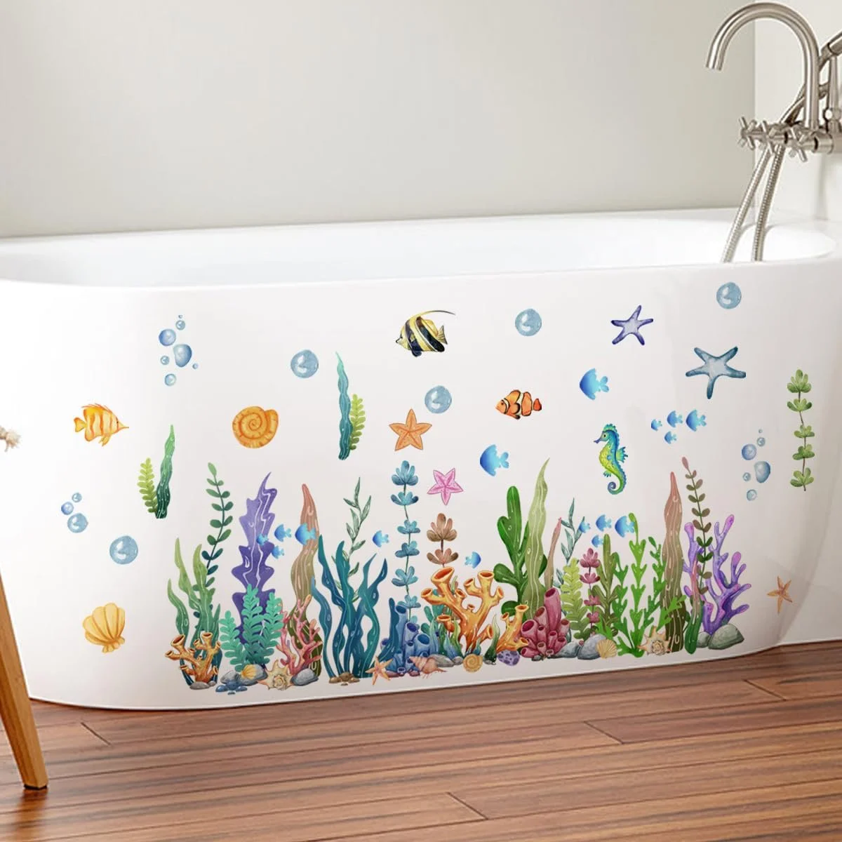 Наклейки на стіну Runtoo Under The Sea Кораловий риф та морські мешканці, фото №3