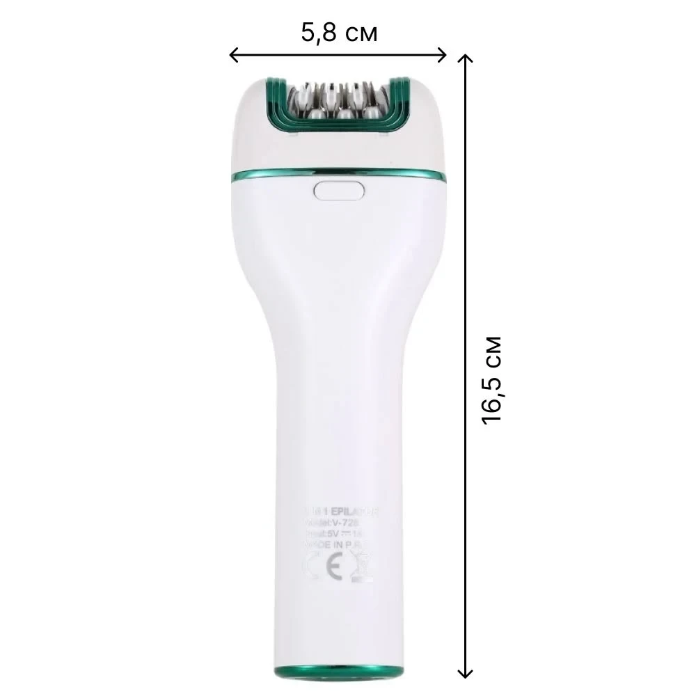 Эпилятор триммер женский VGR V-728 беспроводной бритва депилятор для ног и бикини, фото №4