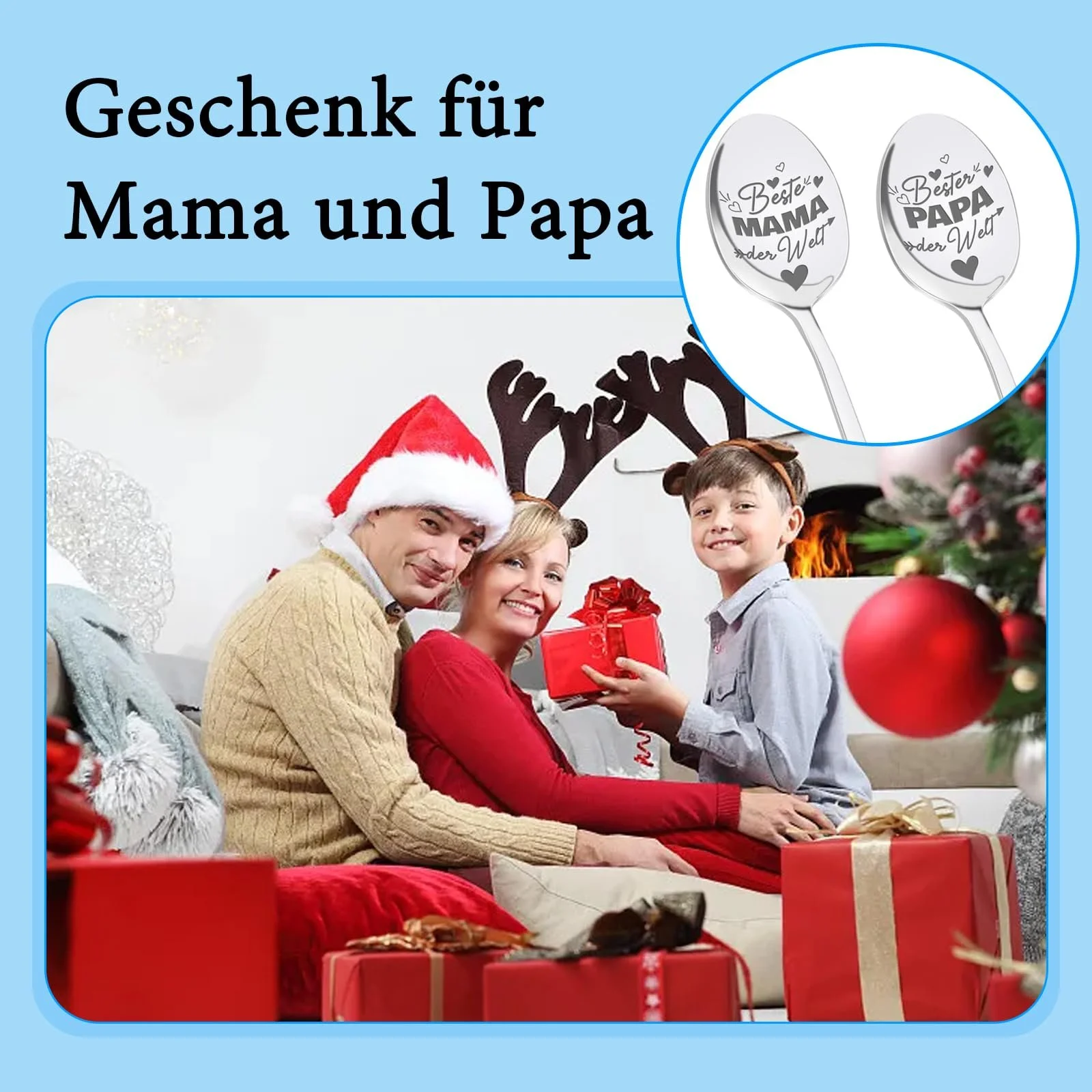 Набір з 2 кавових ложок з гравіюванням, фото №7