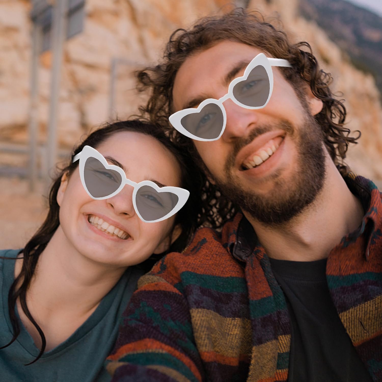 Сонцезахисні окуляри KRYMSON Серцеподібні Білий, 4 шт, фото №5