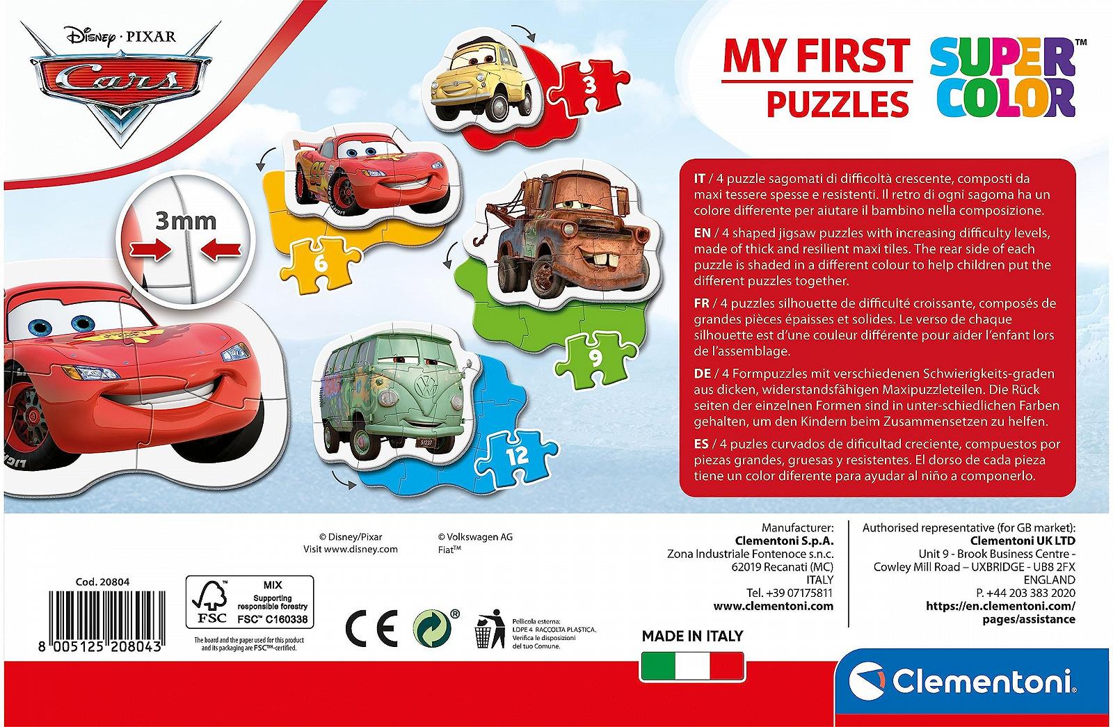 Пазл Clementoni My First puzzle Disney Cars 3-6-9-12 деталей, фото №3
