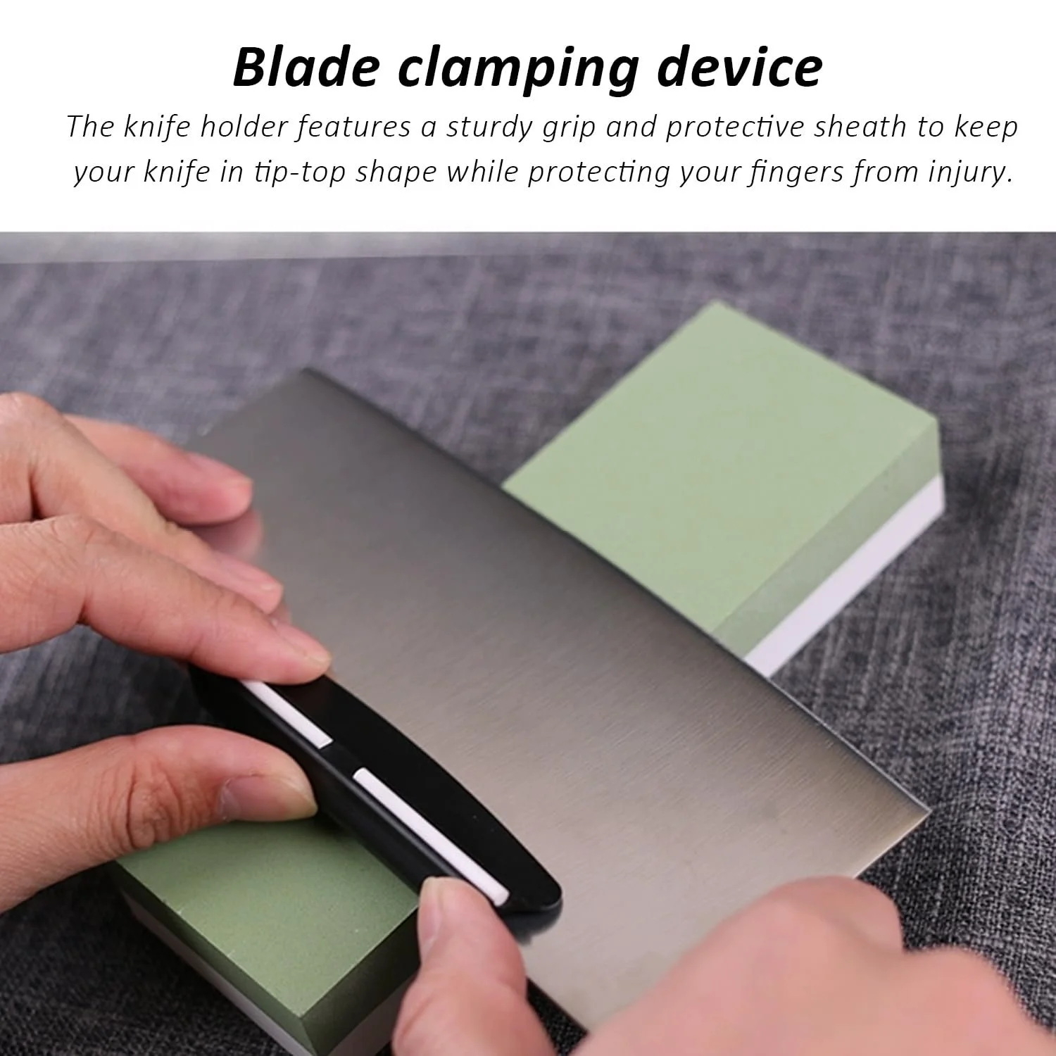 Тримач для заточування ножів 2 штуки 22 x 18 x 100 мм Чорний, фото №6