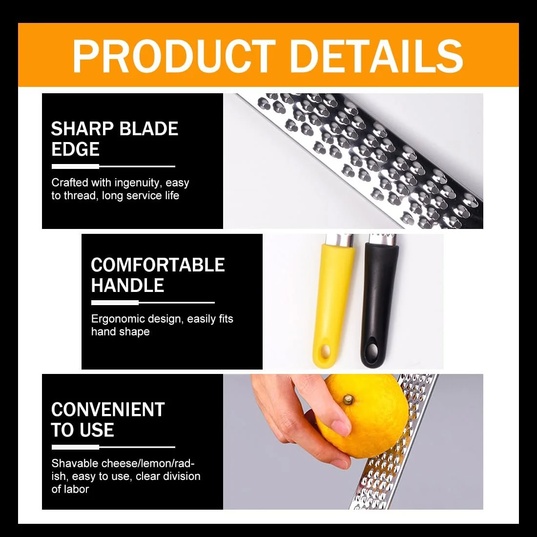 Набір кухонних терок 2 шт, для пармезану, лимона, фото №3