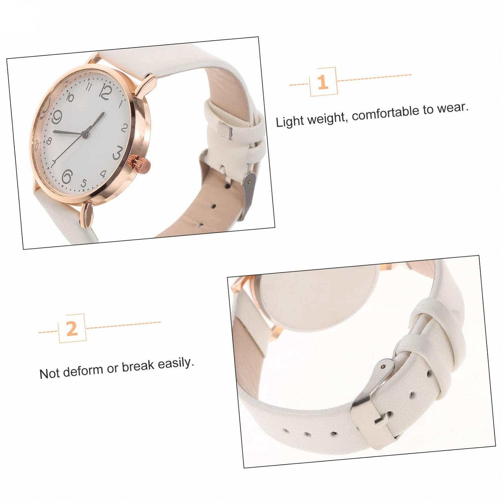 Часы Кварцевые WRITWAA для Девочек Простые Часы Кварцевые Повседневные Женские Наручные Часы для женщин Подарок на День рождения для женщин Кварцевые Часы для женщин PU, фото №3