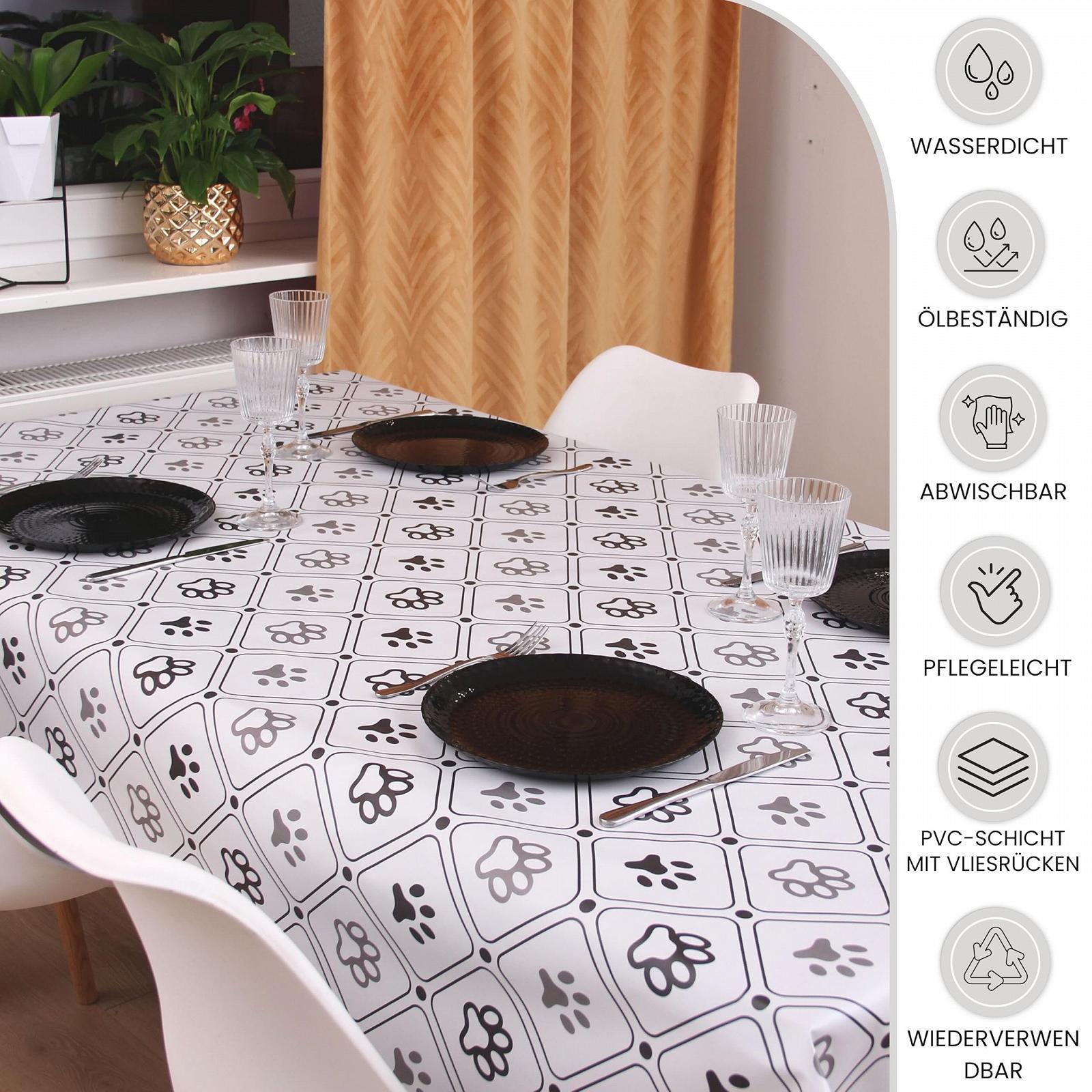 Скатертина KP HOME Paws Parade Square PVC Wipe-Clean 137 x 137 см, фото №6