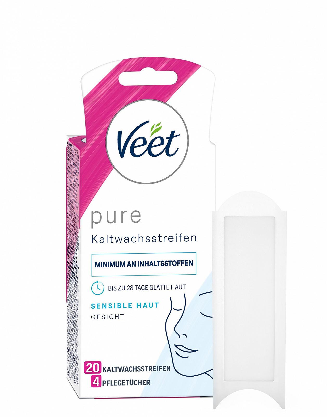 Воскові смужки для обличчя Veet Easy-Gelwax для чутливої шкіри 10 подвійних смужок, фото №1
