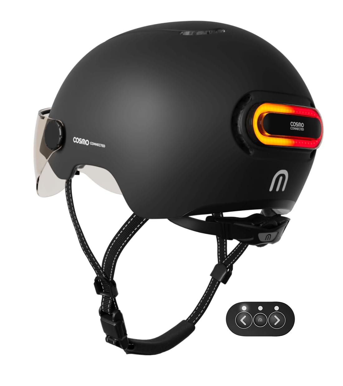Шолом Cosmo Connected Cosmo Fusion Smart Bike and Scooter з козирком, розмір Adult, поворотник, автоматичний стоп-сигнал, роздільна поїздка, виявлення падіння, фото №4