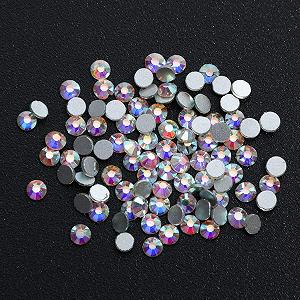Стразы для ногтей круглые плоские Разные кристаллы для самодельных поделок 1 коробка synthetic.ua - Фото 1