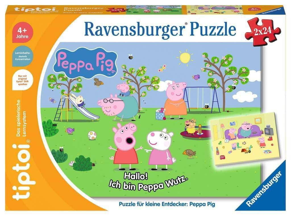 Пазли Ravensburger tiptoi 00163 Peppa Pig 2 x 24 деталі, фото №1