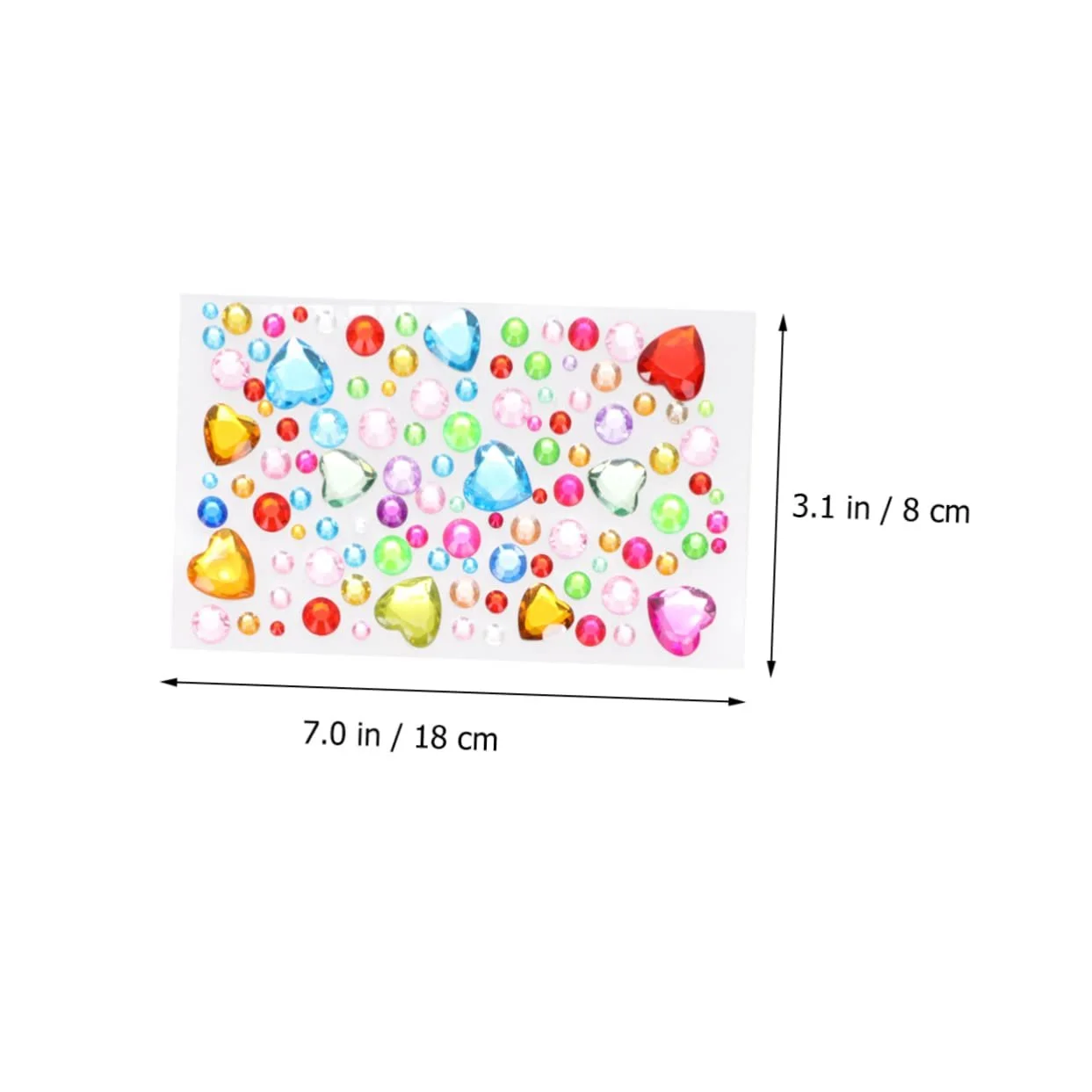 Набір кристалічних наклейок NUOBESTY (5 аркушів) з акриловими стразами різних форм і кольорів для іграшок, мобільних телефонів, фоторамок, фото №9
