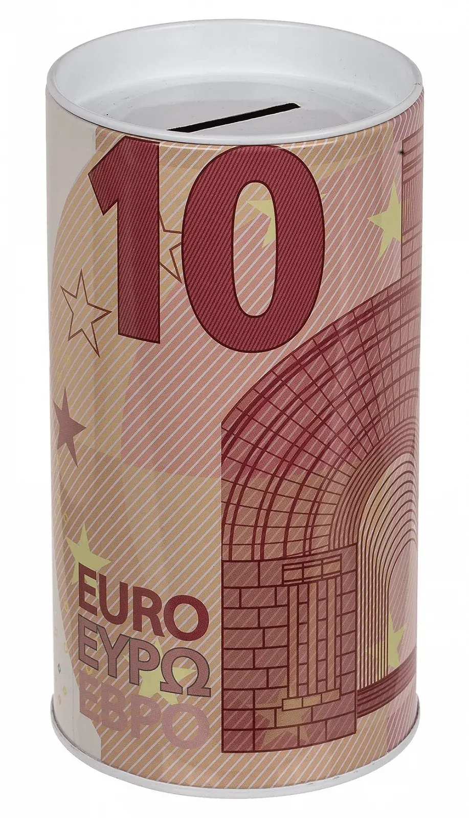 Копилка-банка Euro Notes 10 Euro Металлическая с крышкой, фото №1
