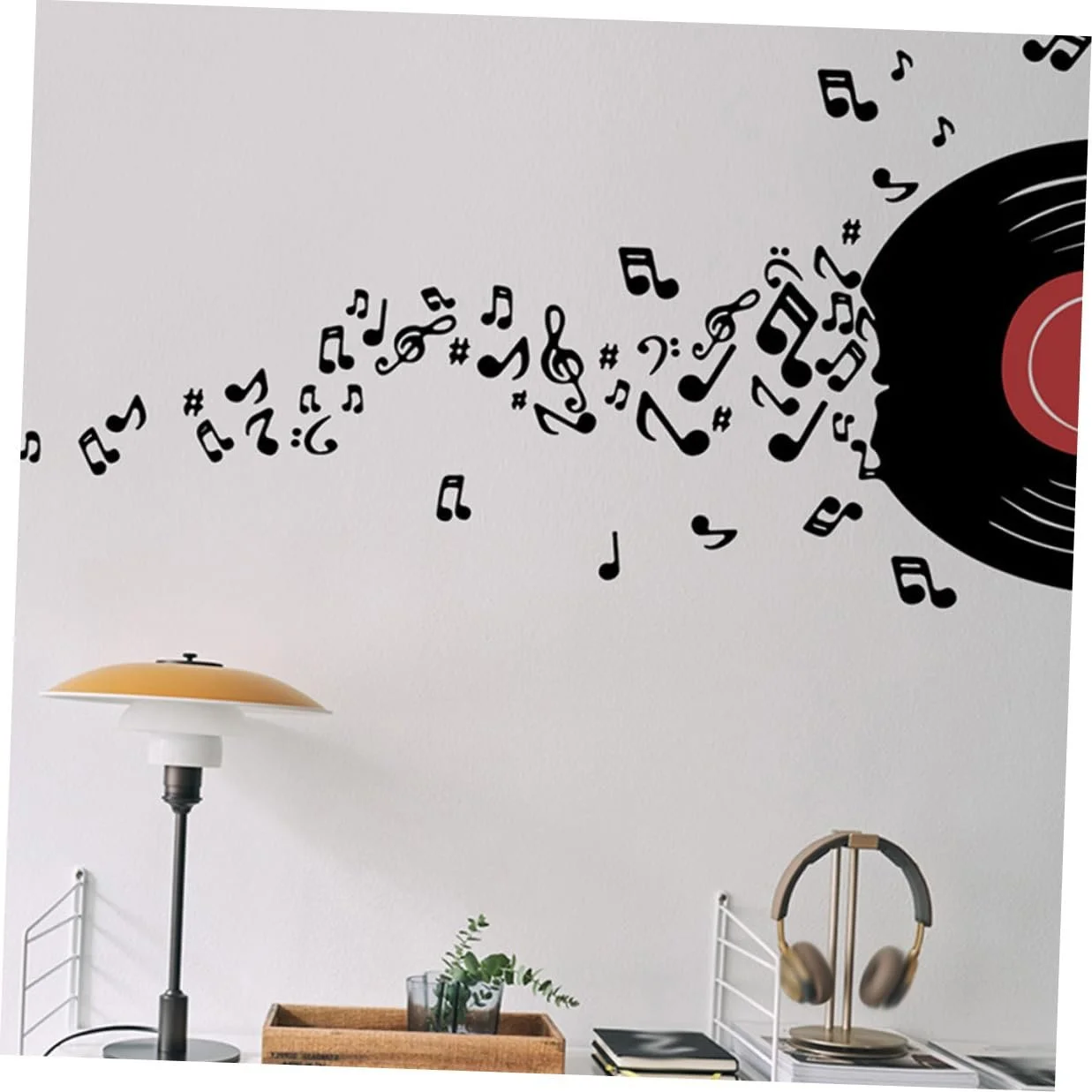 Наклейка для стін VANZACK 2 Sheets Vinyl Music Records Self-Adhesive Removable Reusable, фото №2