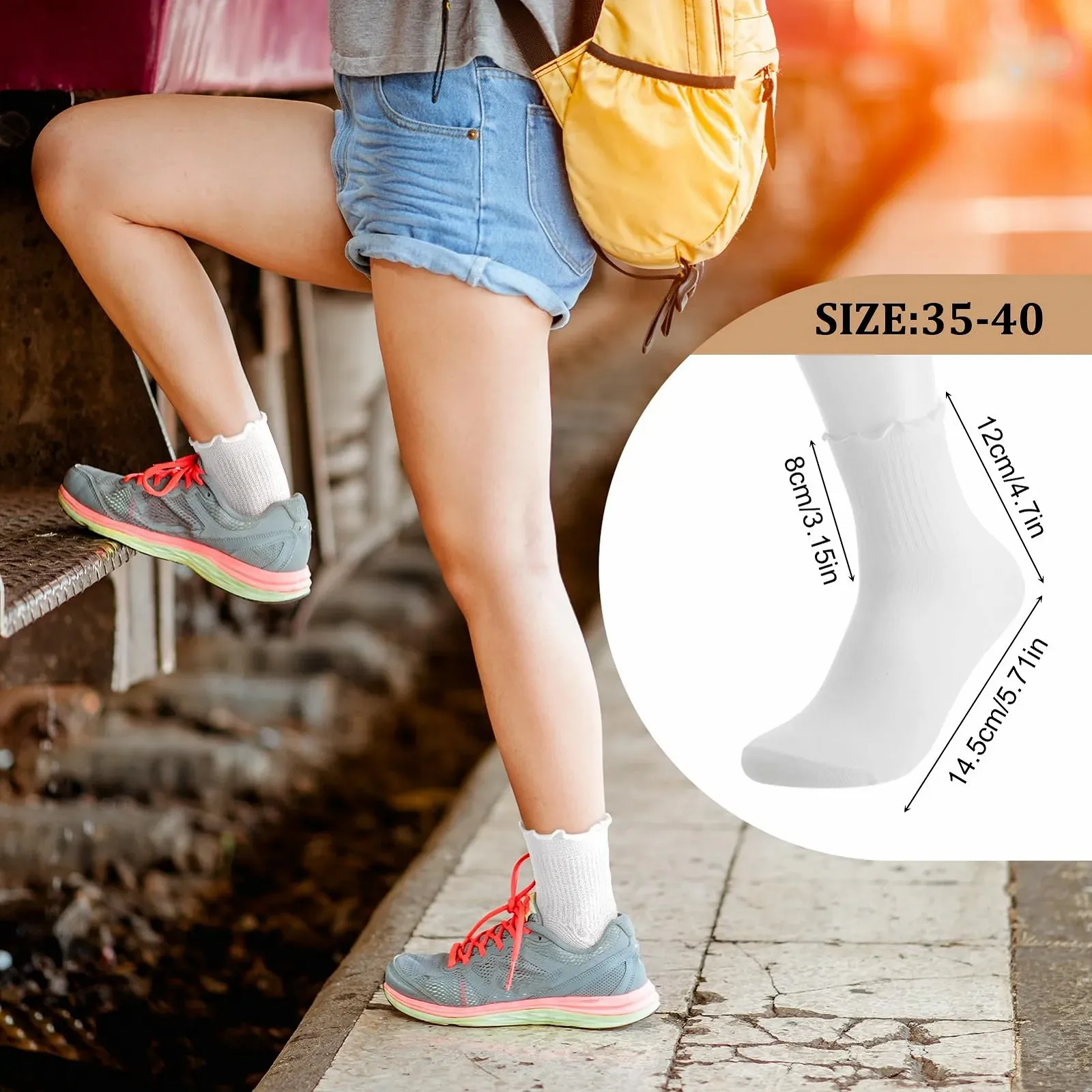 Шкарпетки з оборками Жіночі, 6 пар, фото №4