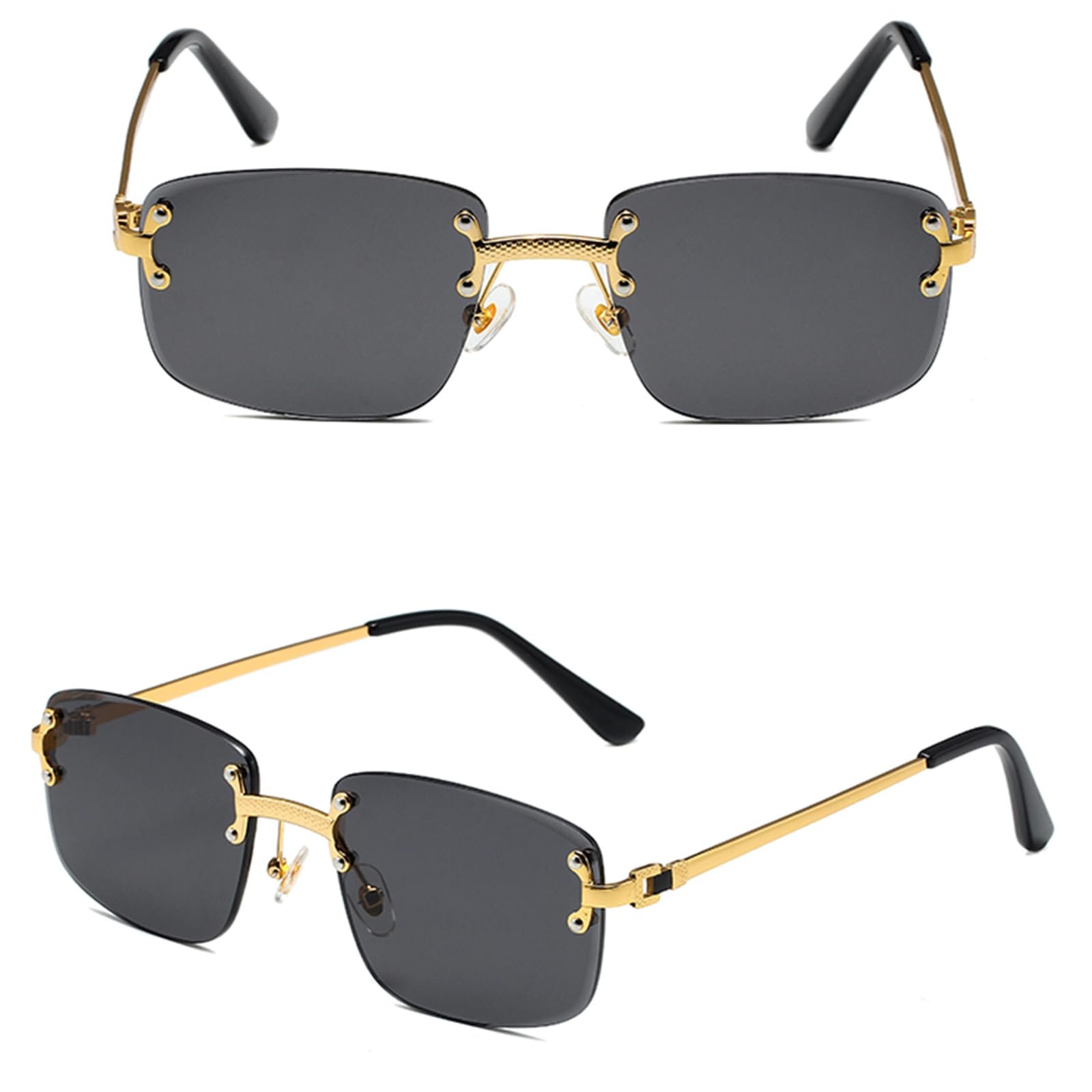 Сонцезахисні окуляри Прямокутні Безрамкові Ggpyyon для чоловіків та жінок, фото №4 Сонцезахисні окуляри Прямокутні Безрамкові Ggpyyon для чоловіків та жінок, фото №4