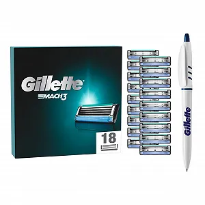 Лезвия для бритья Gillette Mach3 18 шт. с ручкой - Фото 1
