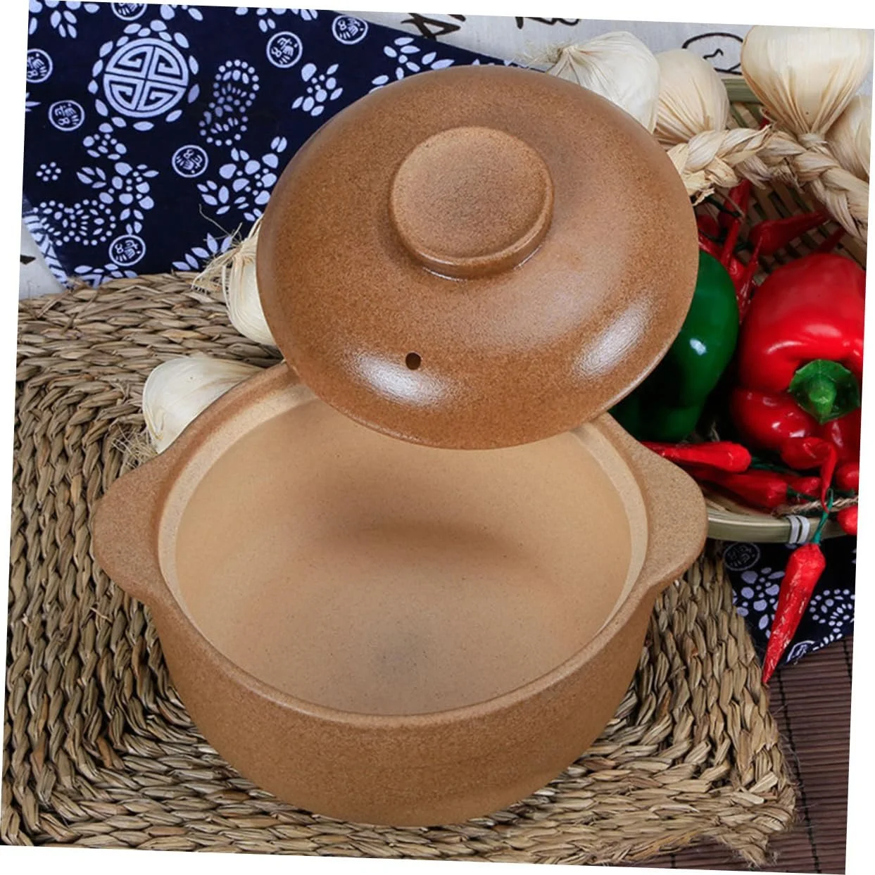 Кастрюля керамическая NOLITOY 1,6 л с плоским дном и термозащитными ручками, фото №6