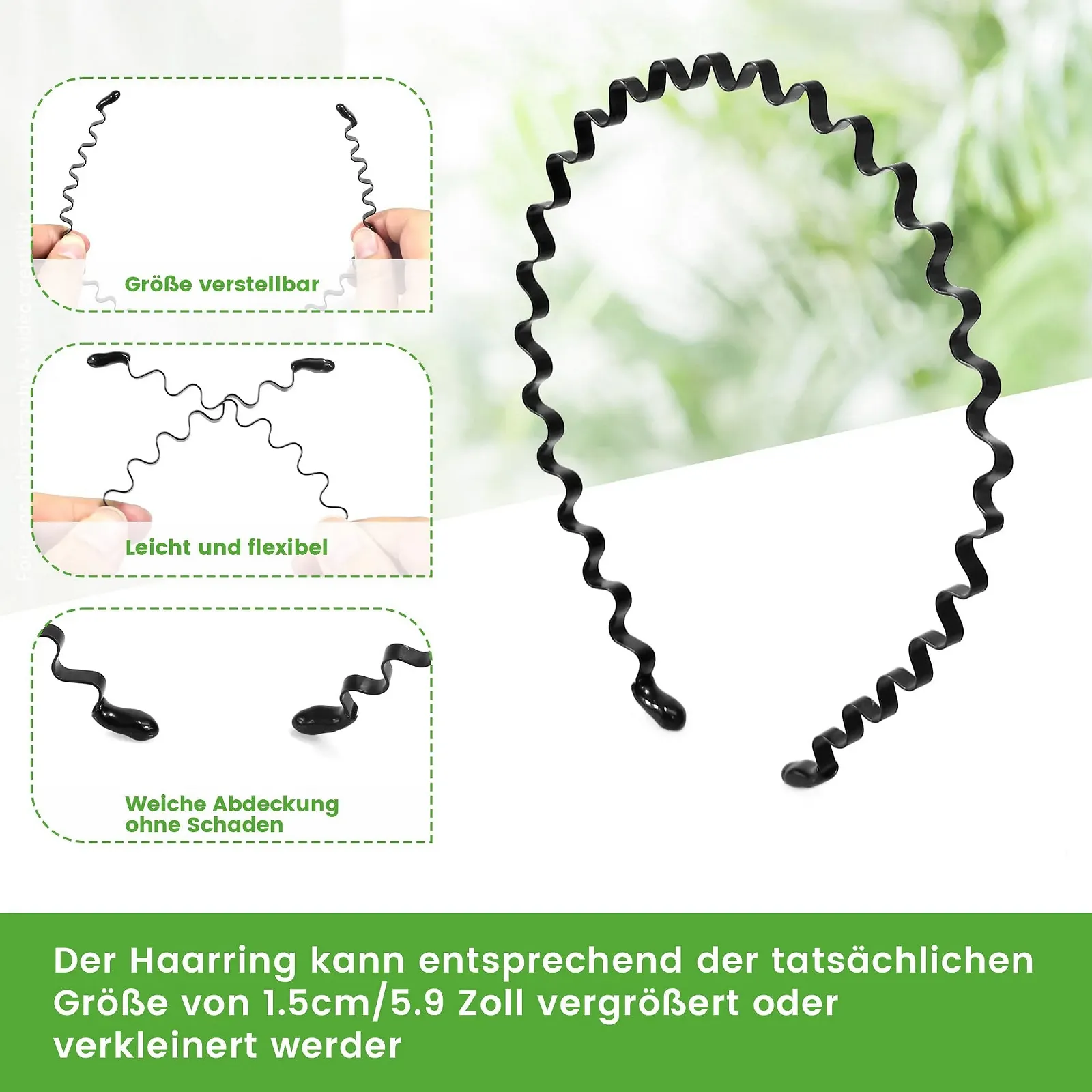 Набір металевих обручів для волосся 12 шт., фото №2