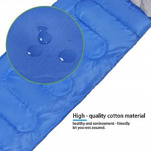 Спальный мешок Outdoor 180 x 70 см хлопок полиэстер синий synthetic.ua - Фото 1