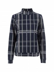 Свитшот S'questo Клетчатый Спортивный Синий Коллекция Soquesto Love Letters - Фото 1