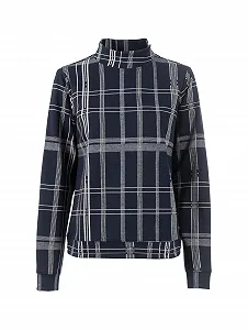 Свитшот S'questo Клетчатый Спортивный Синий Коллекция Soquesto Love Letters - Фото 1