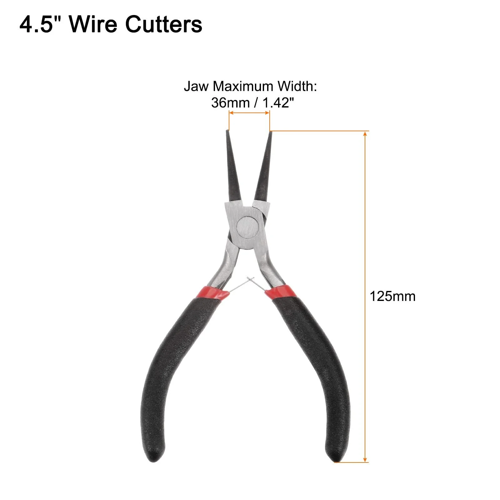 Мини круглогубцы sourcing map 4,5 дюйма Конические плоскогубцы с черной пластиковой ручкой для изготовления ювелирных изделий и рукоделия, фото №2 Мини круглогубцы sourcing map 4,5 дюйма Конические плоскогубцы с черной пластиковой ручкой для изготовления ювелирных изделий и рукоделия, фото №2