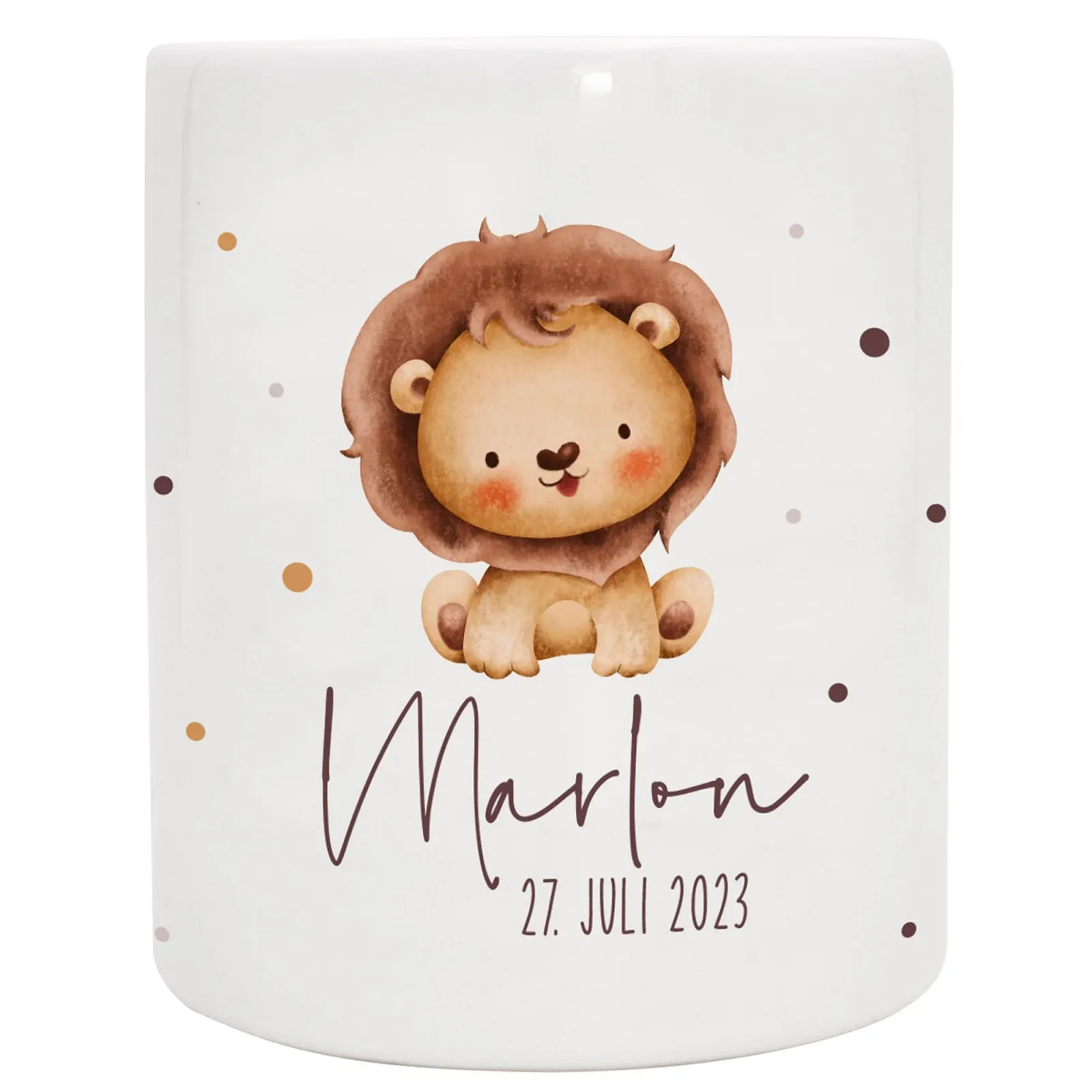 Копилка VERSCHENKICH Lion керамическая персонализированная детская Lion, фото №1