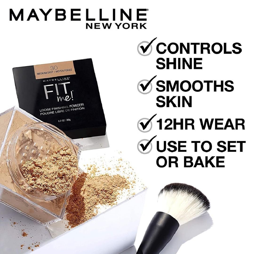 Пудра MAYBELLINE Fit Me! Розсипчаста Завершальна - Середній, фото №3