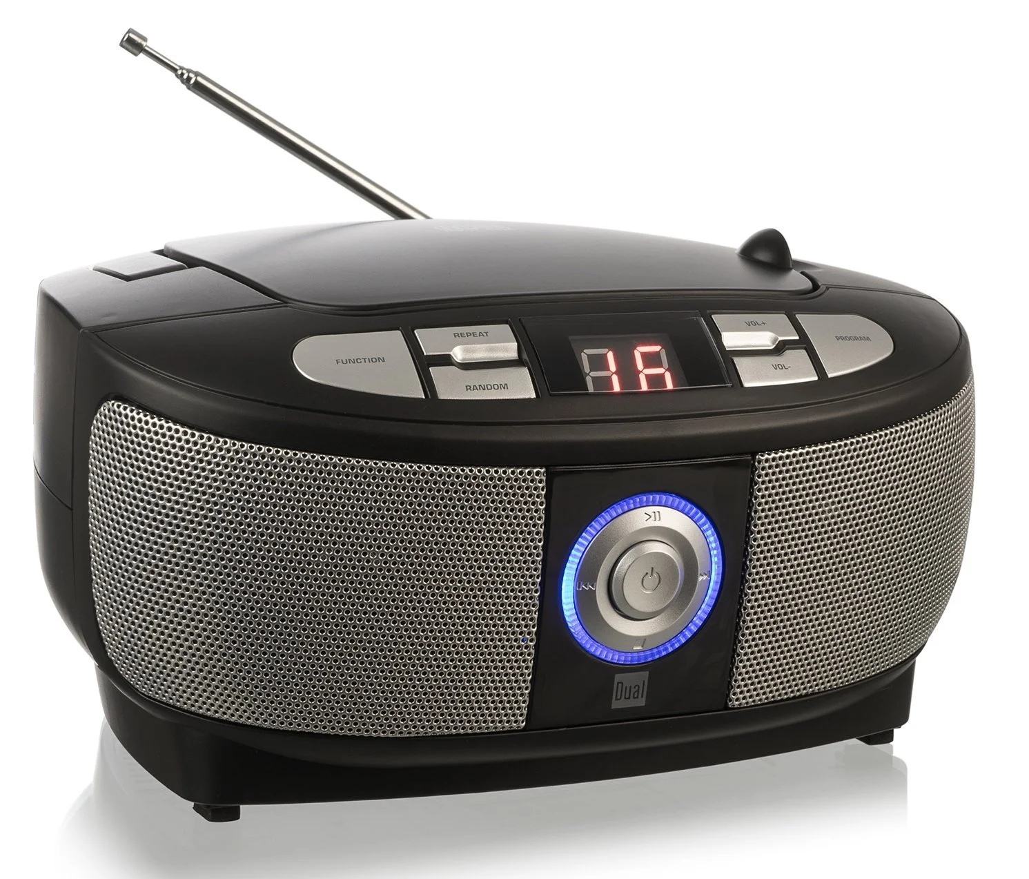 Стереосистема Dual P 49-1 с CD-проигрывателем FM-радио, LED-дисплей, питание от сети или аккумулятора, черный, фото №2 Стереосистема Dual P 49-1 с CD-проигрывателем FM-радио, LED-дисплей, питание от сети или аккумулятора, черный, фото №2