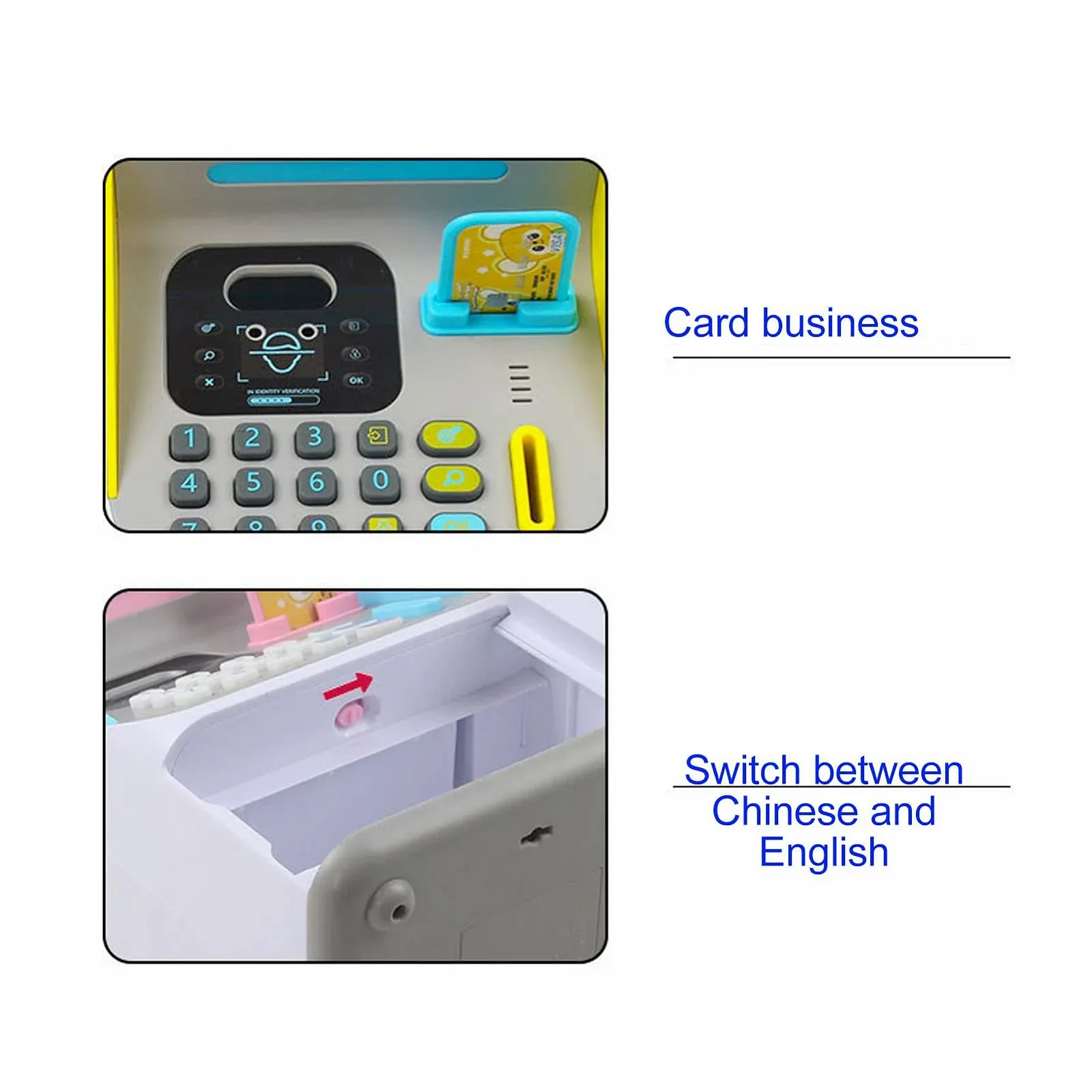 Скарбничка-банкомат ATM Пароль Розпізнавання обличчя Автоматична прокрутка купюр, фото №4