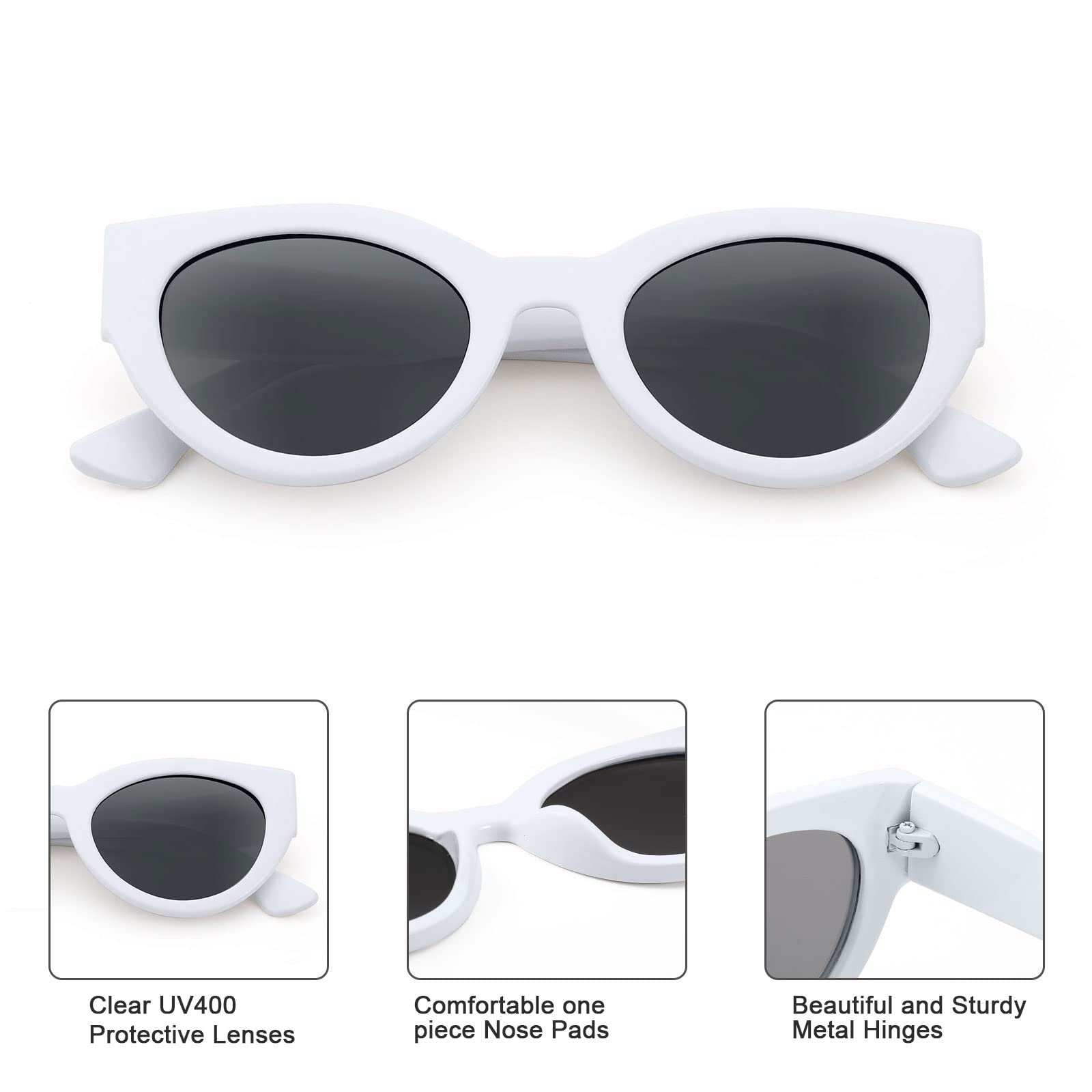 Солнцезащитные очки Круглые ретро кошачий глаз Karsaer K7807, фото №6