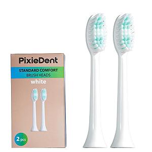 Змінні насадки для звукової зубної щітки PixieDent Diamond Standard Comfort White 2 шт - Фото 1