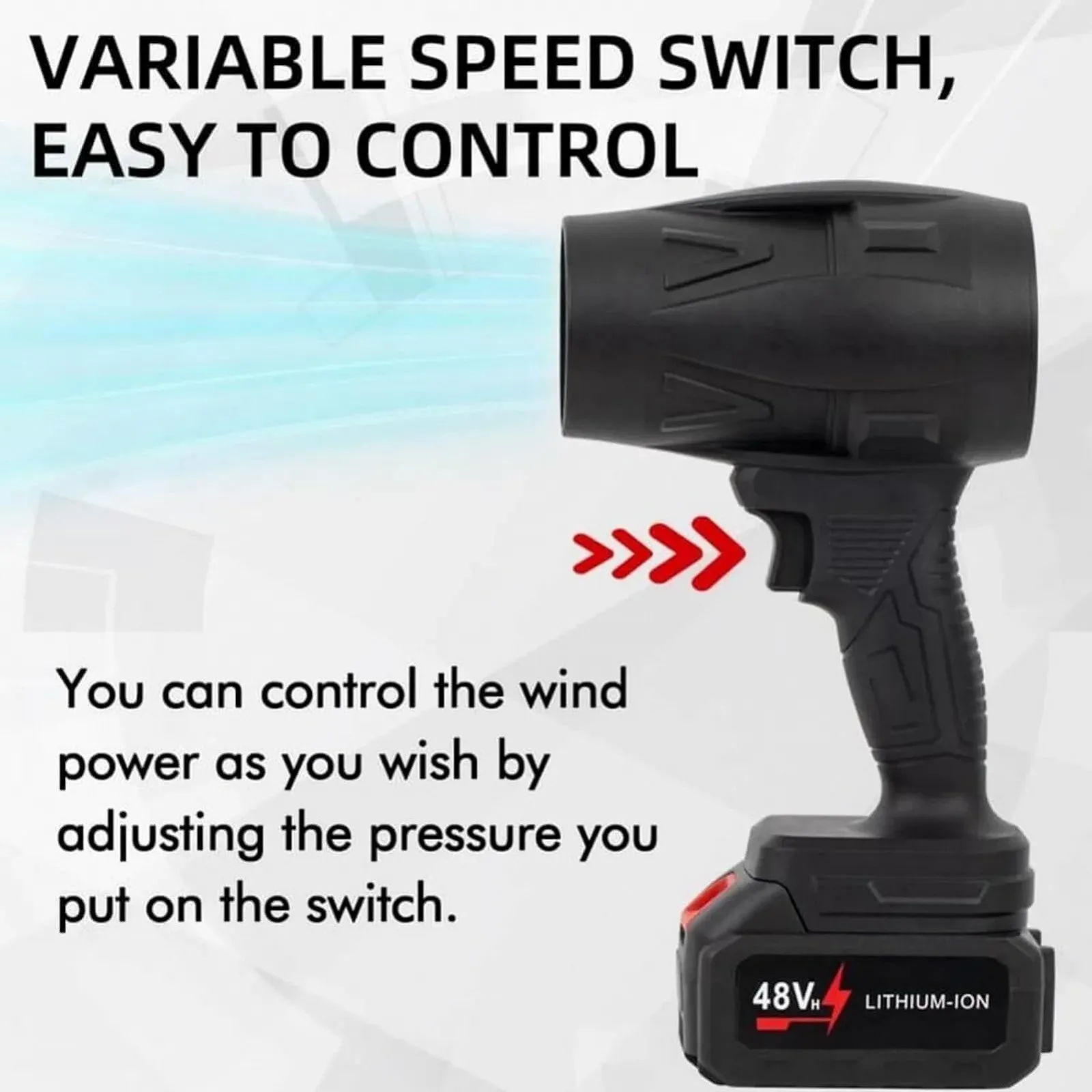 Электрическая воздушная воздуходувка Компактный турбоочиститель Аккумуляторная Безпроводная, фото №5 Электрическая воздушная воздуходувка Компактный турбоочиститель Аккумуляторная Безпроводная, фото №5