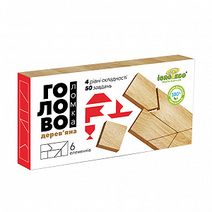 Деревянная головоломка Танграм Igroteco 900569 6 элементов - Фото 1