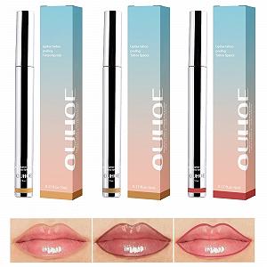 Олівець для губ Peel Off 3 x 5 мл світло-коричневий, темно-коричневий, бордовий (3 штуки, 5 мл) - Фото 1