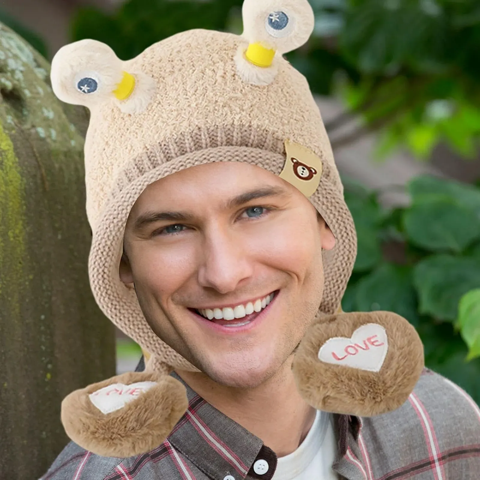 Вязана шапка Frosch дитяча зимова з вушками, фото №8